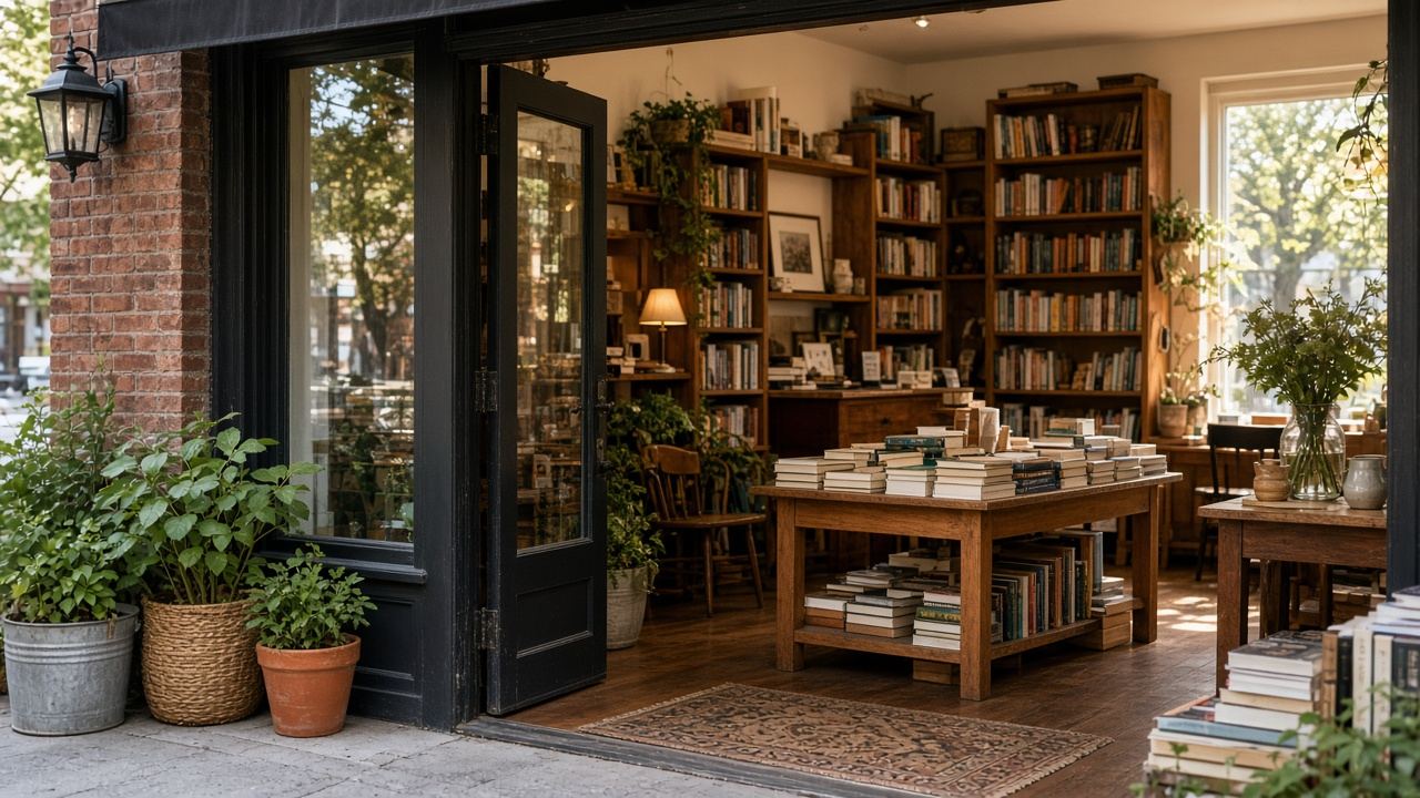 Independent bookstore at Studio Golden Vortex